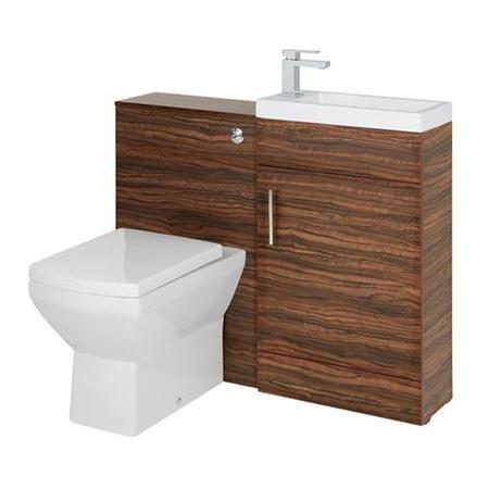 Aspen&trade; Compact 50 Walnut Toilet Basin Suite