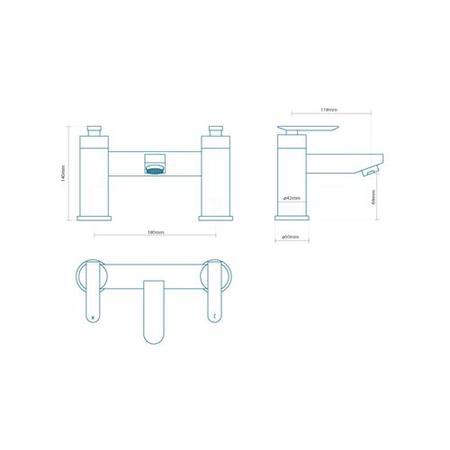 Harris Basin Tap and Bath Filler Pack