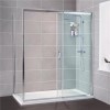 Aquafloe™ Iris 8mm 1200 x 800 Sliding Door Shower Enclosure with Slim Line Shower Tray, Waste and Shower
