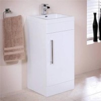 400mm Vanity Basin Unit - Single Door White - TD Range
