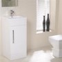 400mm Vanity Basin Unit - Single Door White - TD Range