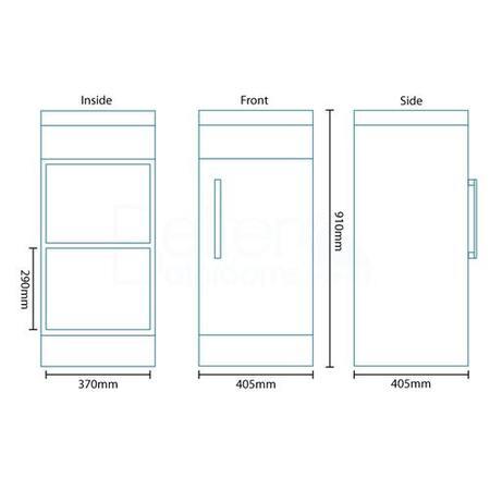 400mm Vanity Basin Unit - Single Door White - TD Range