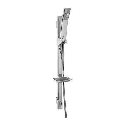 Quadro Slide Shower Rail Kit with Cube Triple Valve, 175mm Square Head & Wall Arm 