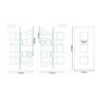 Quadro Slide Shower Rail Kit with Cube Triple Valve, 175mm Square Head & Wall Arm 