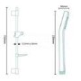 Quadro Slide Shower Rail Kit with Cube Triple Valve, 175mm Square Head & Wall Arm 