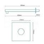 Quadro Slide Shower Rail Kit with Cube Triple Valve, 175mm Square Head & Wall Arm