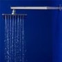 Quadro Slide Shower Rail Kit with Cube Triple Valve, 175mm Square Head & Wall Arm 