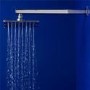 Quadro Slide Shower Rail Kit with Cube Triple Valve, 175mm Square Head & Wall Arm 