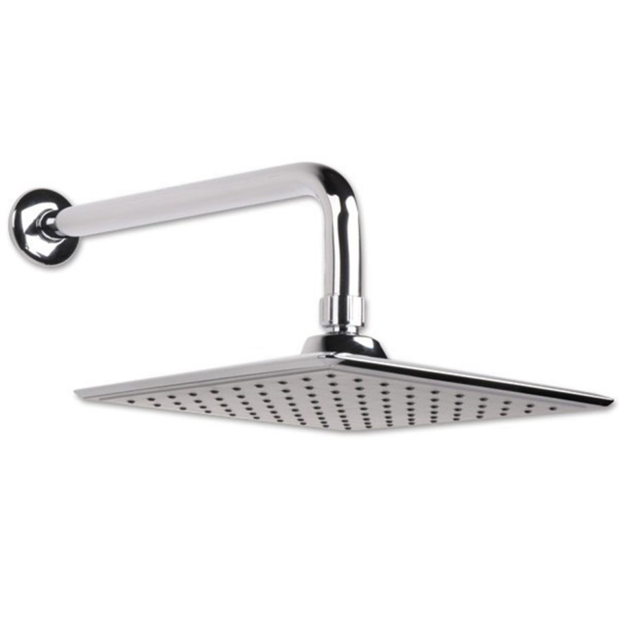 Square 20cm Rain Shower Head and Quadro Slide Rail Kit