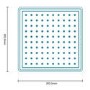 Square 20cm Rain Shower Head and Quadro Slide Rail Kit