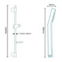 Square 20cm Rain Shower Head and Quadro Slide Rail Kit