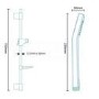 Square 20cm Rain Shower Head and Quadro Slide Rail Kit