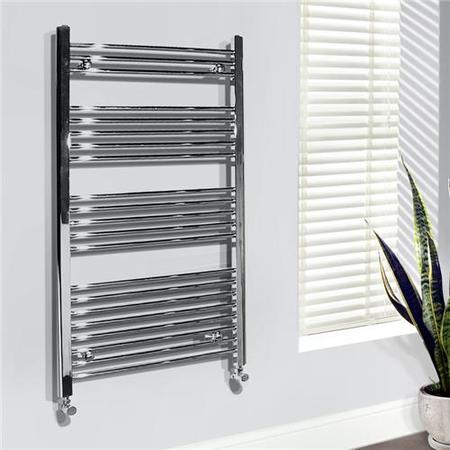 600 x 1150 Beta Heat Electric Straight Chrome Heated Towel Rail