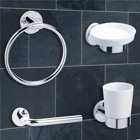 Classic 4 Piece Bathroom Accessory Pack
