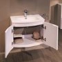 620mm Wall Hung Basin Vanity Unit - White Double Door - Voss&#153; Range