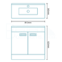 800mm Floorstanding Vanity Basin Unit - 2 Door - White - Aspen Compact Range