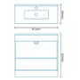 800mm Floorstanding Vanity Basin Unit - 2 Door - White - Aspen Compact Range