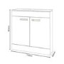 Aspen Compact 700 Floor Mounted 2 Door Vanity Unit