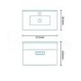 Aspen Compact 600mm White Wall Hung Vanity Basin Unit Single Drawer