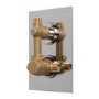 Single Control Concealed Thermostatic Shower Valve & Freeflow Bath Filler with Push Button Waste & Overflow