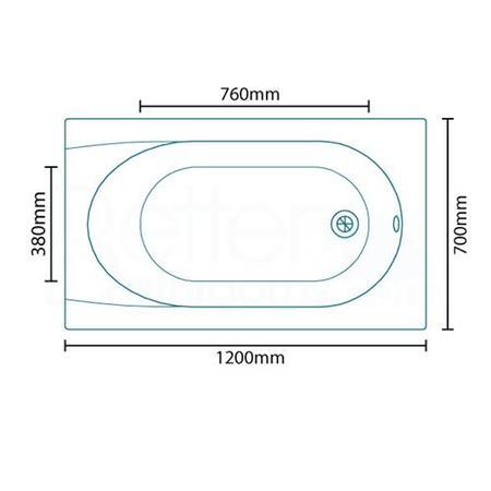 Impressions Compact 1200 x 700 Single Ended Bath