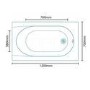 Impressions Compact 1200 x 700 Single Ended Bath