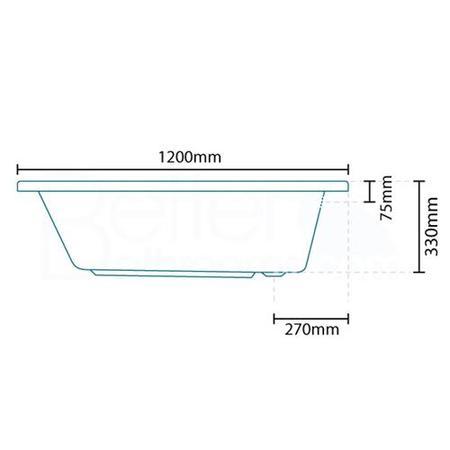 Impressions Compact 1200 x 700 Single Ended Bath
