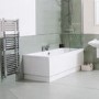 Tabor Left Hand Shower Bath with Double Screen and Towel Rail - L1500 x W700mm