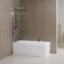 Tabor Left Hand Shower Bath with Double Screen and Towel Rail - L1500 x W700mm