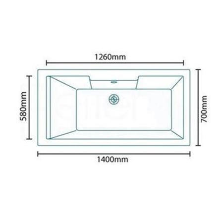 Tabor Left Hand Shower Bath with Double Screen and Towel Rail - L1500 x W700mm