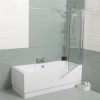 Tabor 1700 x 700 Shower Bath-Right Hand Bath with Double Screen 