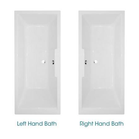 Tabor 1700 x 750 Deluxe Whirlpool Bath-No Bath Screen-Right hand bath