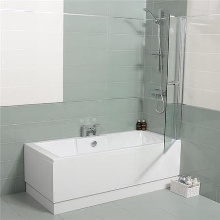 Tabor 1800 x 800 Shower Bath-Right Hand Bath with Double Screen 