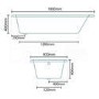 Carona 1800 x 800 Single Ended Bath