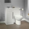 Apex White Left Hand Combination Unit with Santorini Toilet and Seat