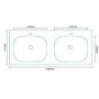 Barcelona 1200 White Vanity Unit