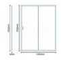 Aquafloe 6mm 1200 Bow Sliding Shower Door with Tray