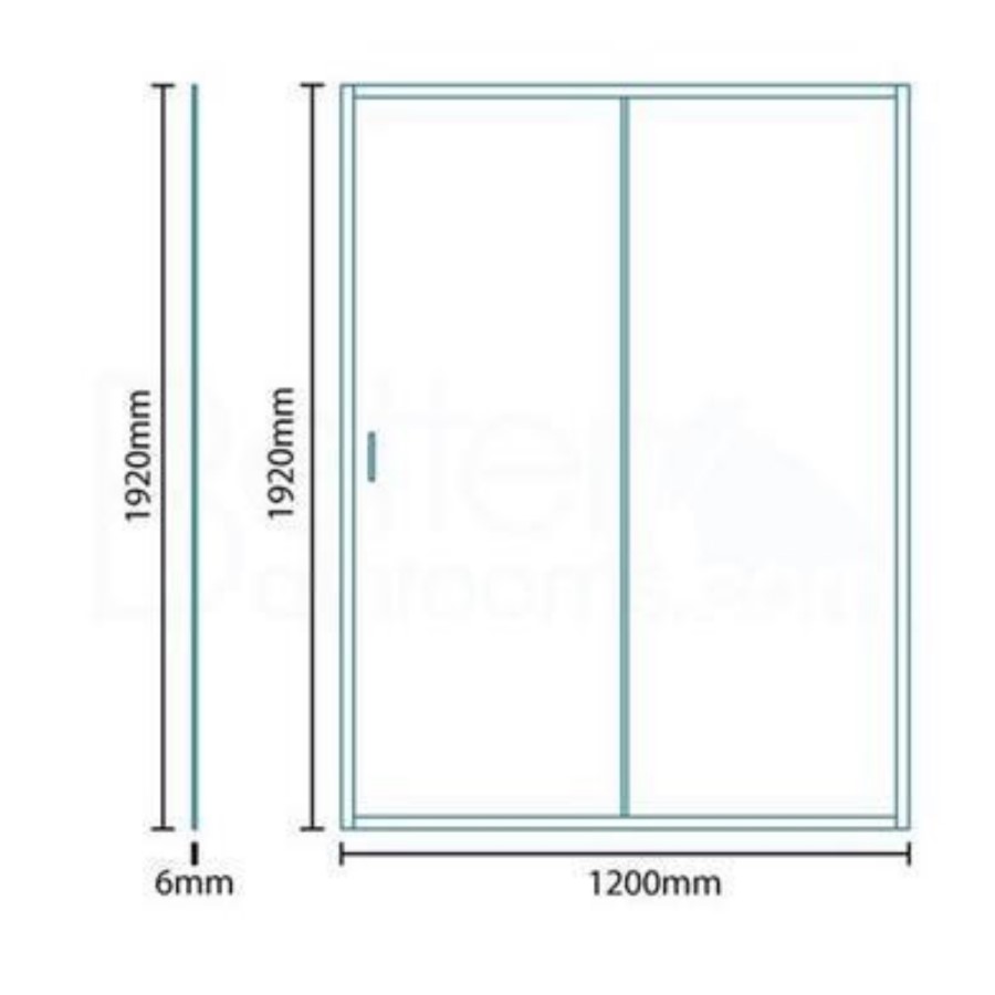 Aquafloe 6mm 1200 Bow Sliding Shower Door with Tray