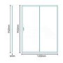 Aquafloe 1200mm Bow Front Recess Enclosure with Shower Tray