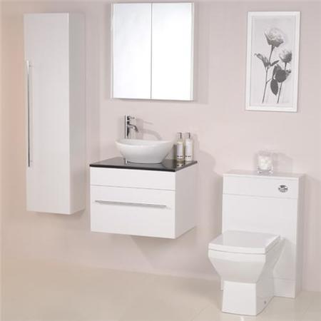 Aspen 60 Black Sparkle Shell Vanity Set