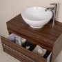 750mm Wall Hung Storage Unit - Walnut Single Drawer Unit - Aspen Range