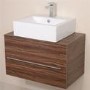 750mm Wall Hung Storage Unit - Walnut Single Drawer Unit - Aspen Range