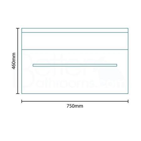 750mm Wall Hung Storage Unit - Walnut Single Drawer Unit - Aspen Range