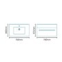 700mm Wall Hung Vanity Basin Unit - White Single Drawer - Aspen Range