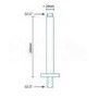 Fixed 150mm Apron Shower Head & Ceiling Arm