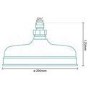 Fixed 200mm Apron Shower Head & Ceiling Arm 