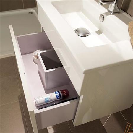 Aspen Compact 600 Wall Mounted 1 Drawer Vanity Unit