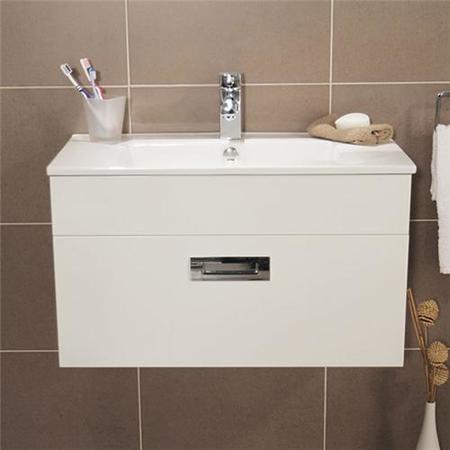 Aspen&trade; Compact 700 Wall Mounted 1 Drawer Vanity Unit