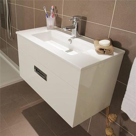 Aspen&trade; Compact 700 Wall Mounted 1 Drawer Vanity Unit