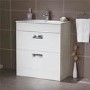 Aspen Compact 700 Floor Mounted 2 Drawer Vanity Unit